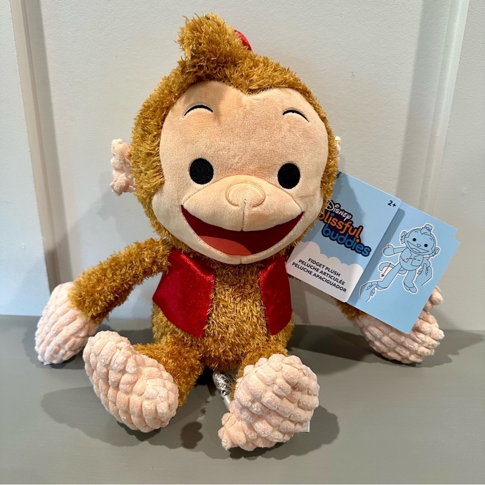Disney Parks Aladdin Abu Blissful Buddies Fidget Plush Monkey